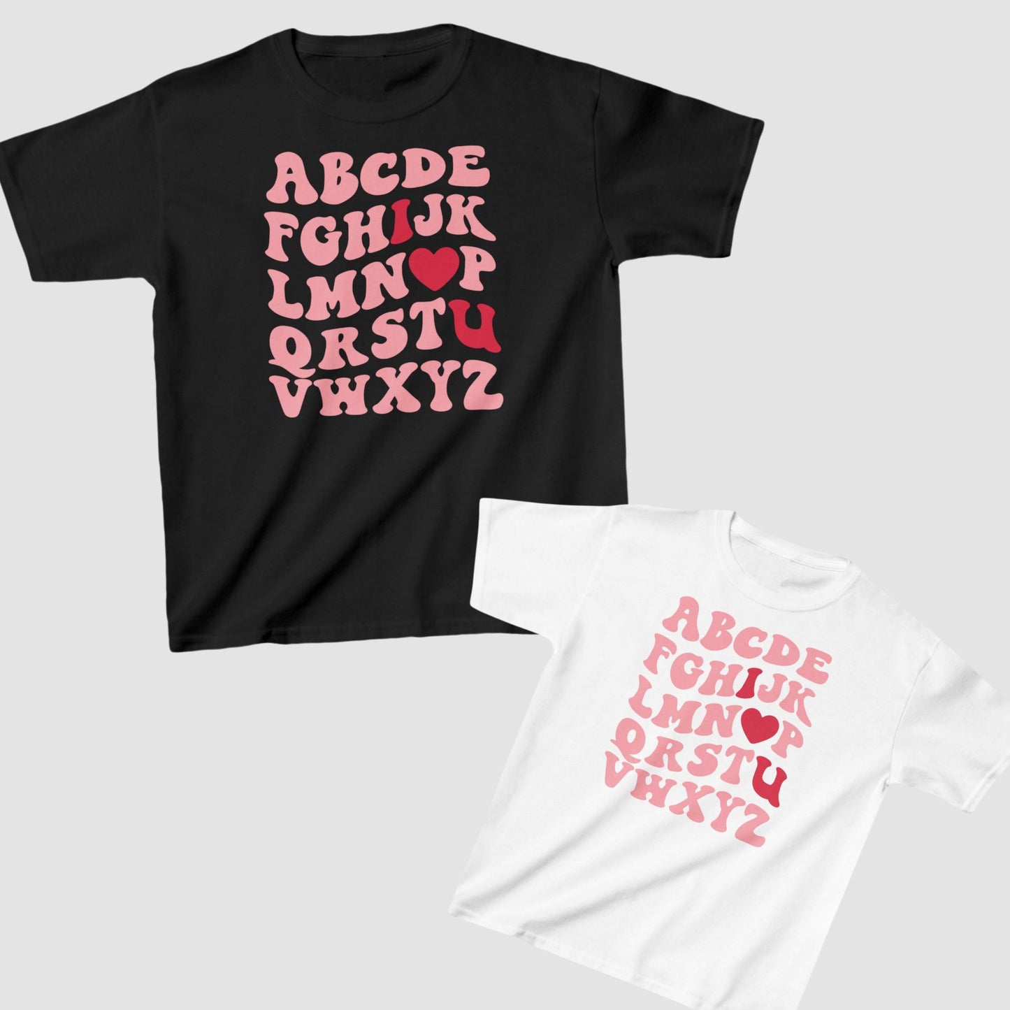I Heart You Alphabet Kids Tee