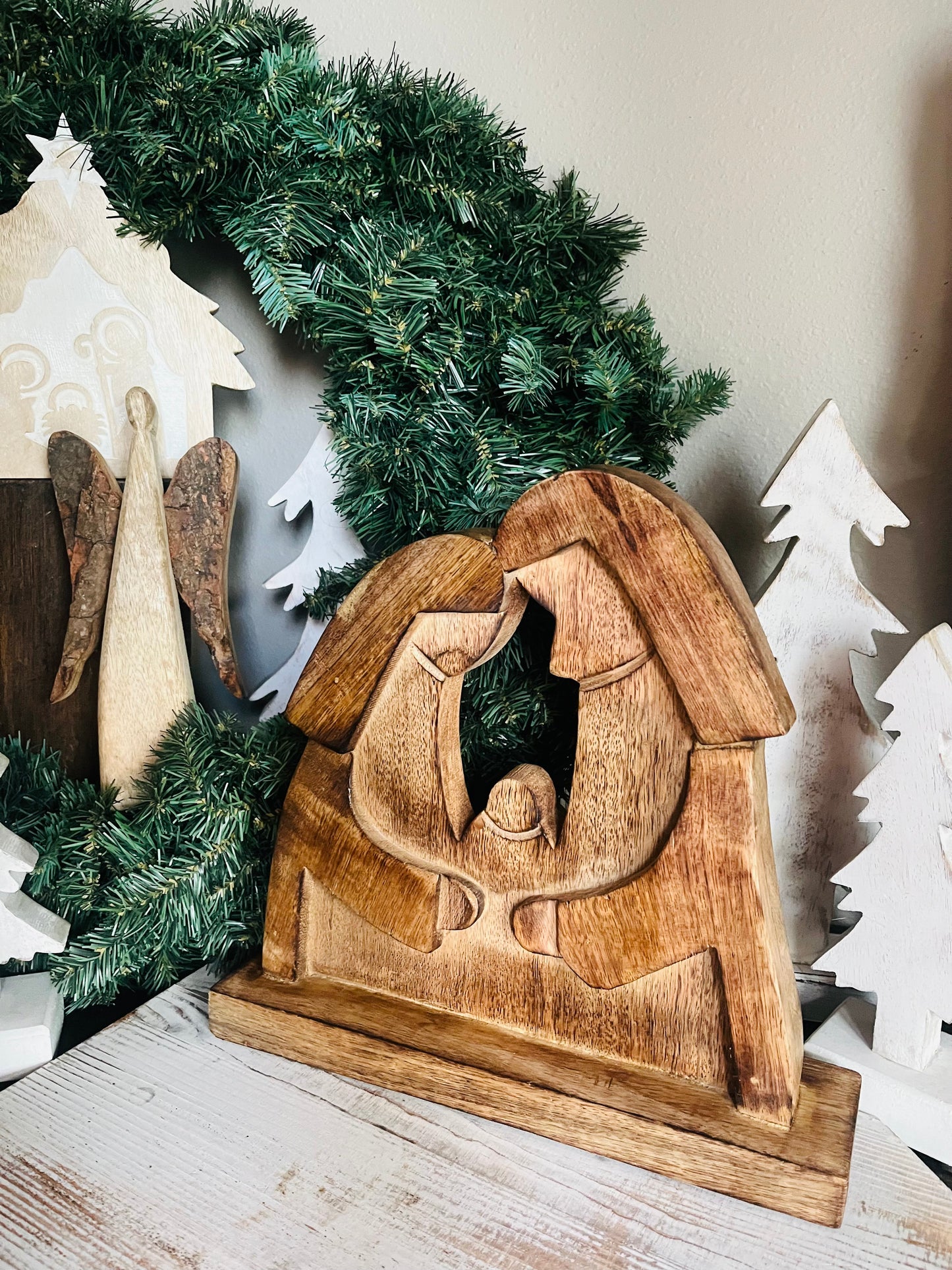 Wooden Mary and Joseph
