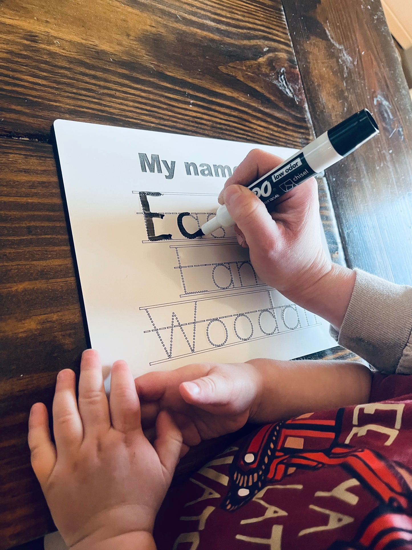 Dry Erase Name Tracing Board