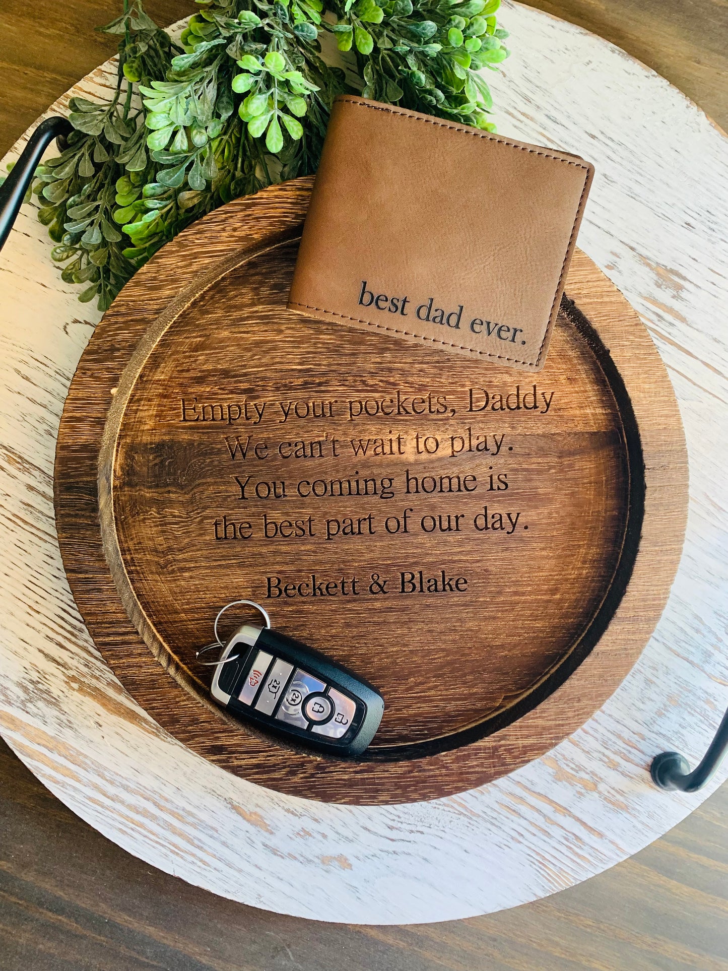 Wooden Daddy Tray with Custom Engrave