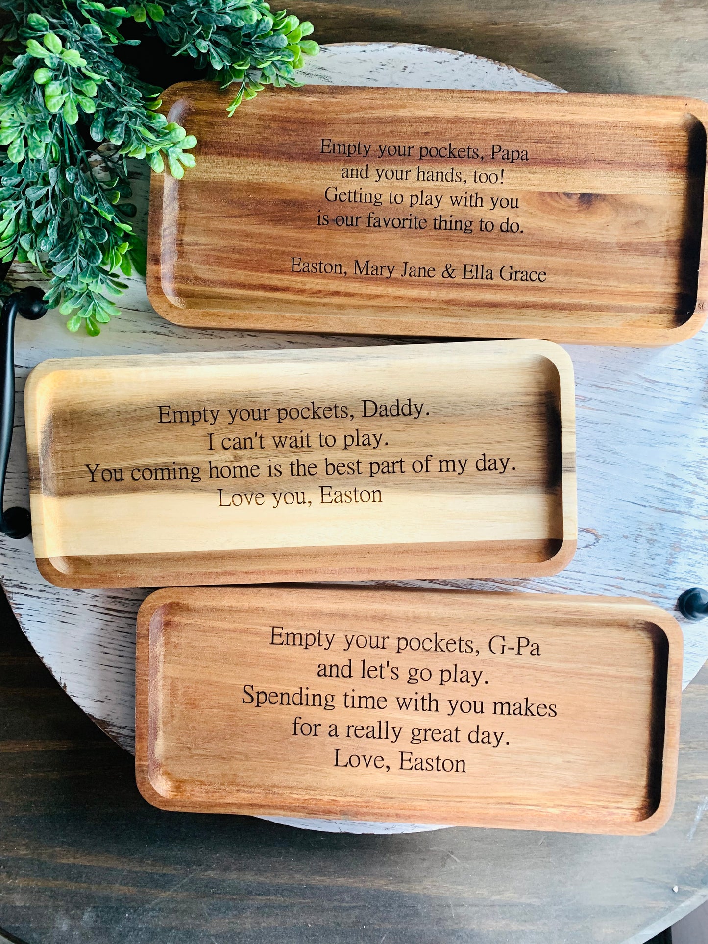 Wooden Grandpa Tray with Custom Engrave