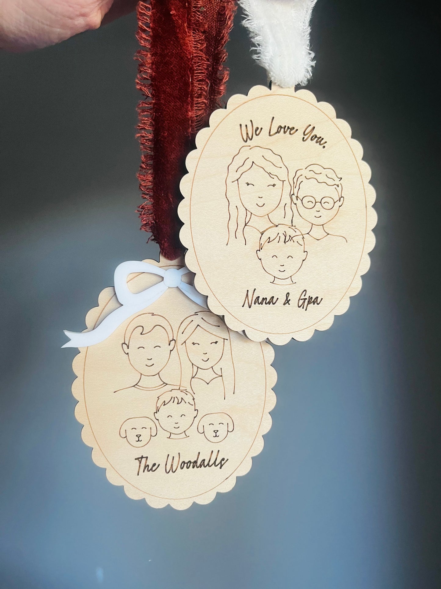 Custom Family Face Ornament