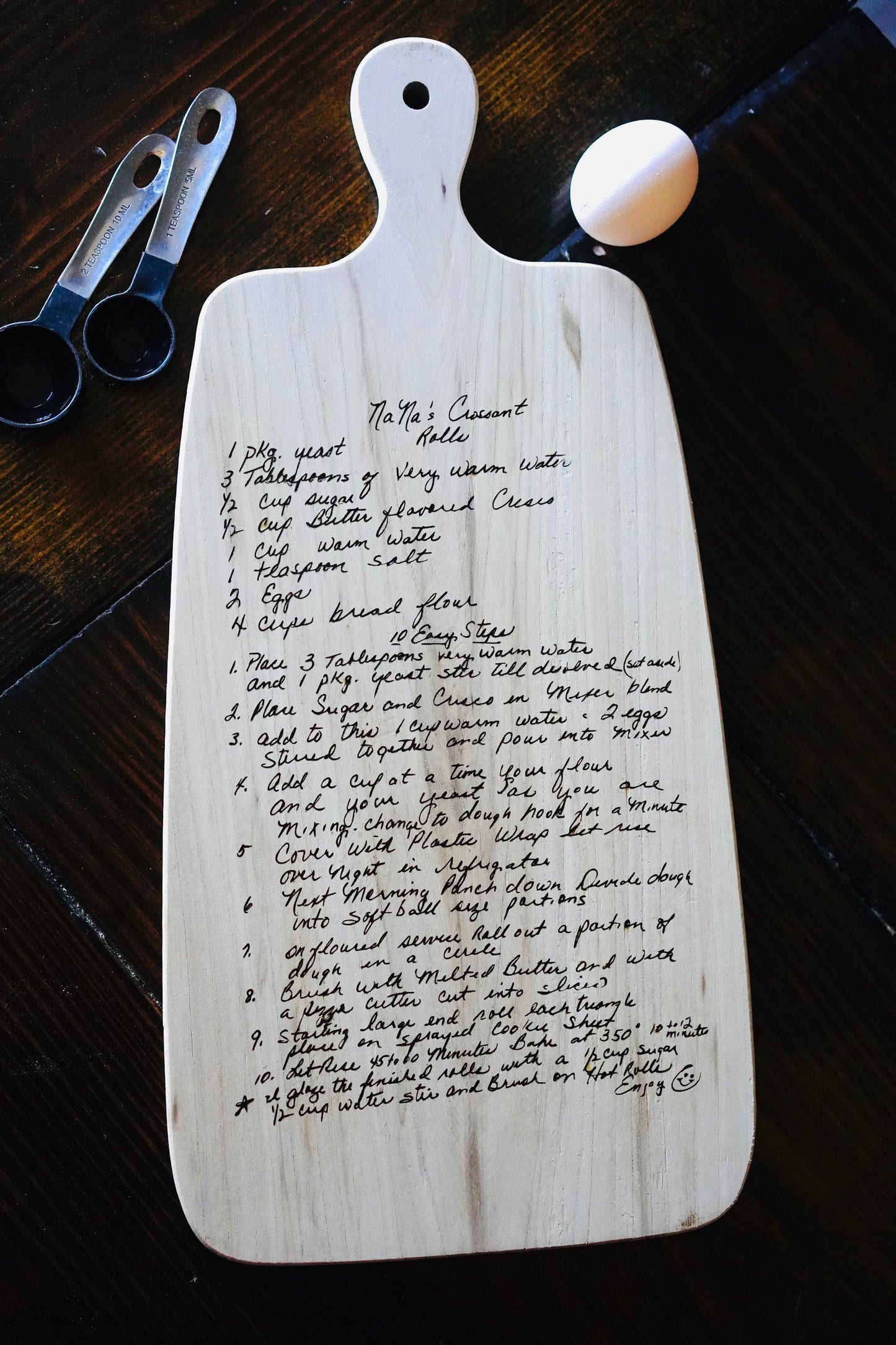 Custom Engraved Recipe Board