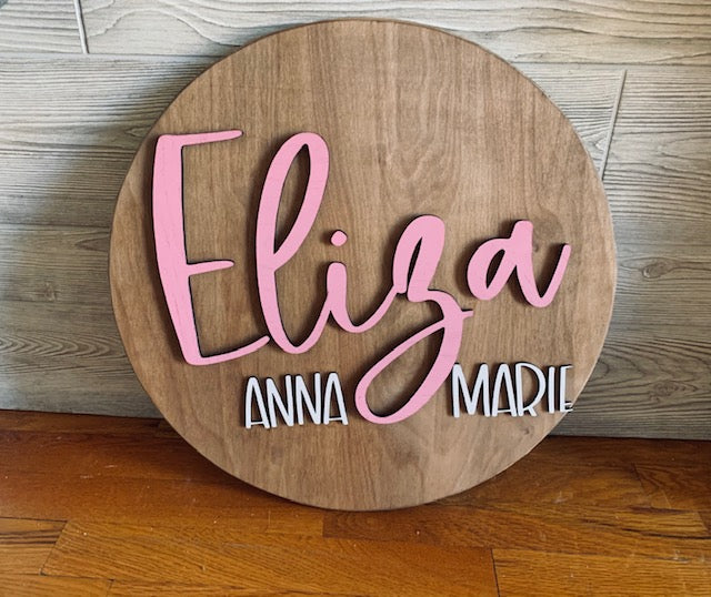 Personalized Baby Name Circles