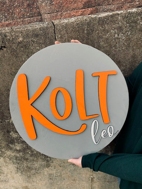 Personalized Baby Name Circles