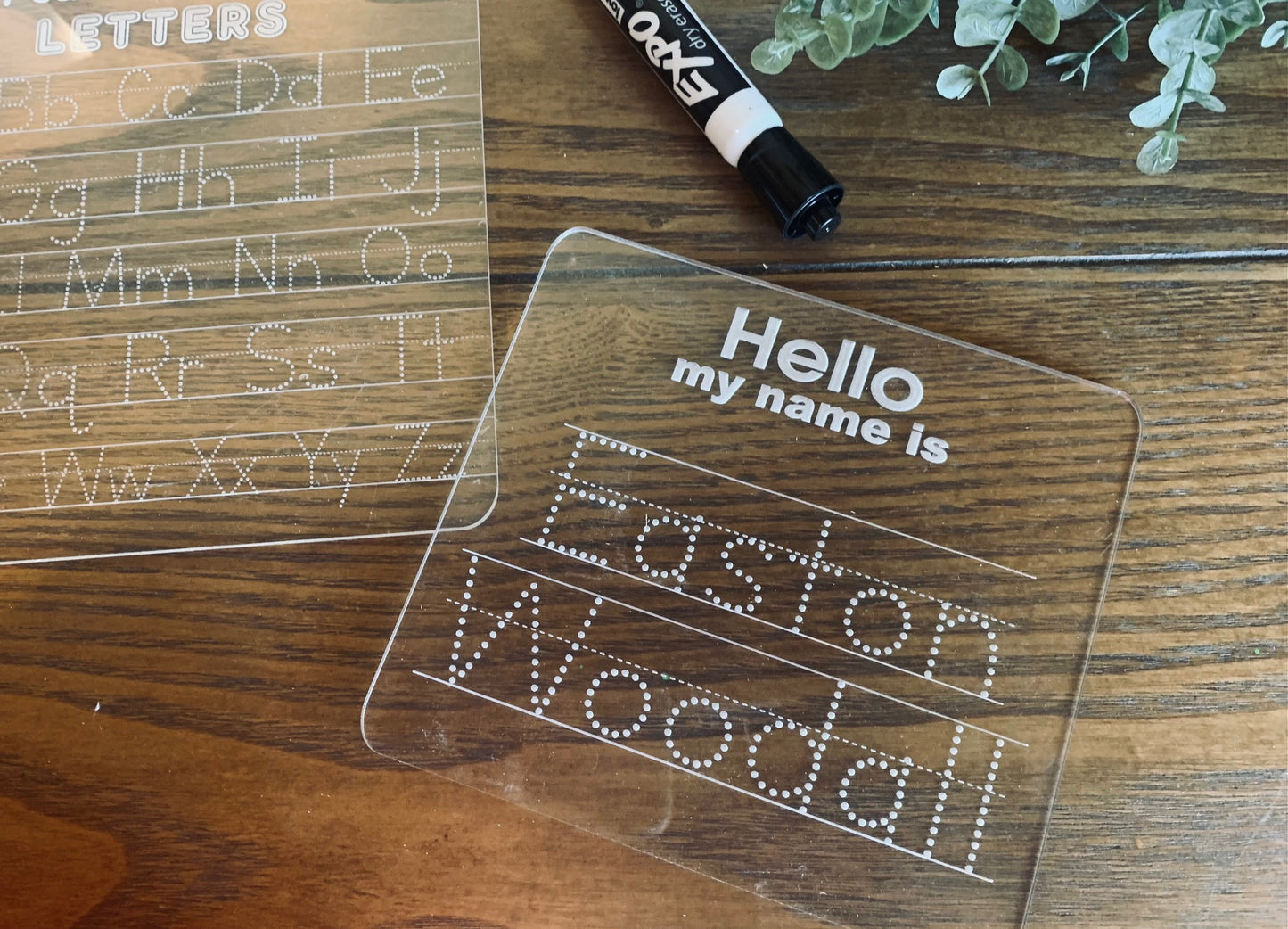 Dry Erase Name Tracing Boards