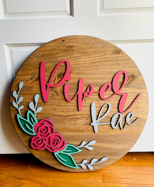 Personalized Baby Name Circles