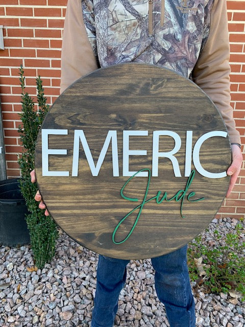 Personalized Baby Name Circles
