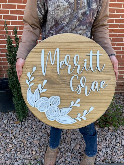 Personalized Baby Name Circles