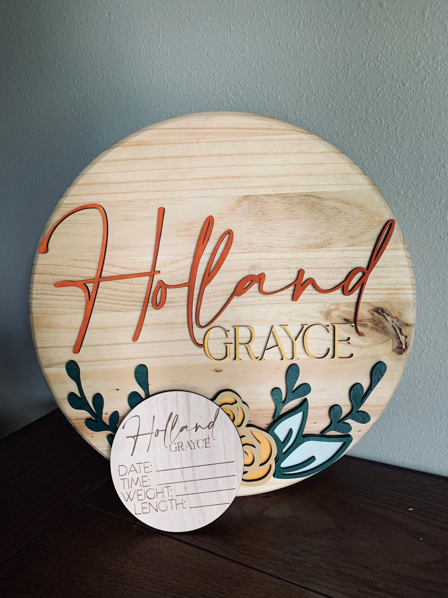 Personalized Baby Name Circles