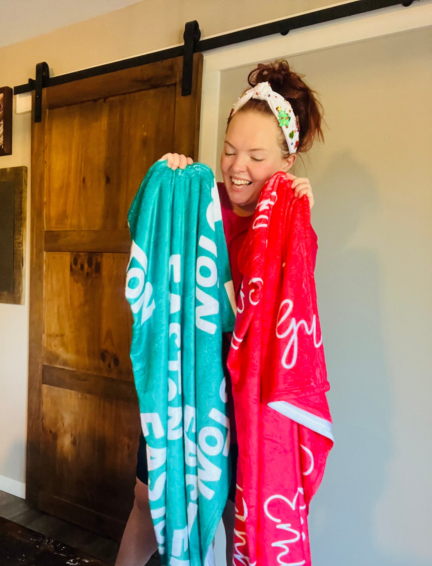 Christmas Name Custom Blanket