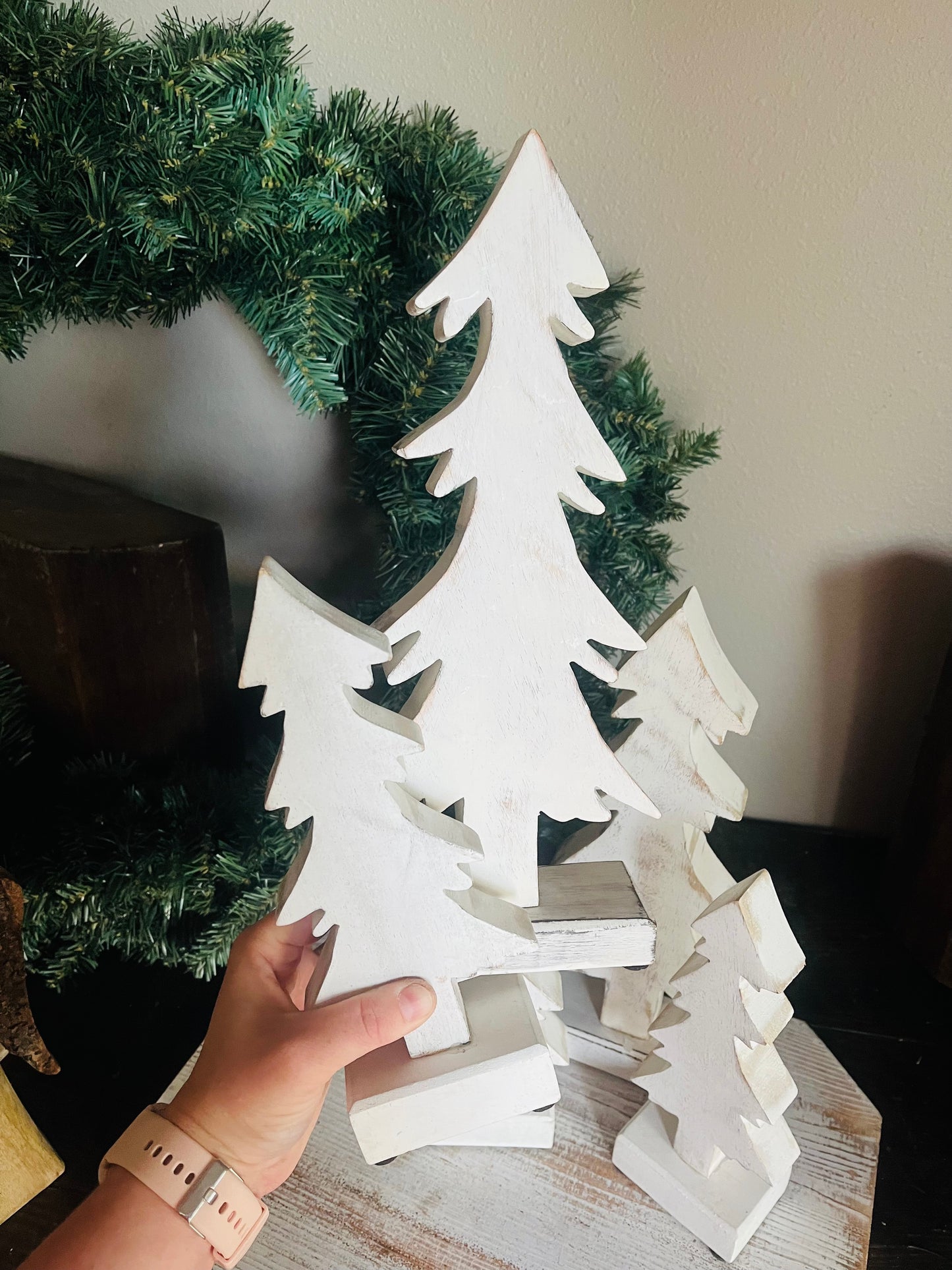 White Distressed Christmas Tree