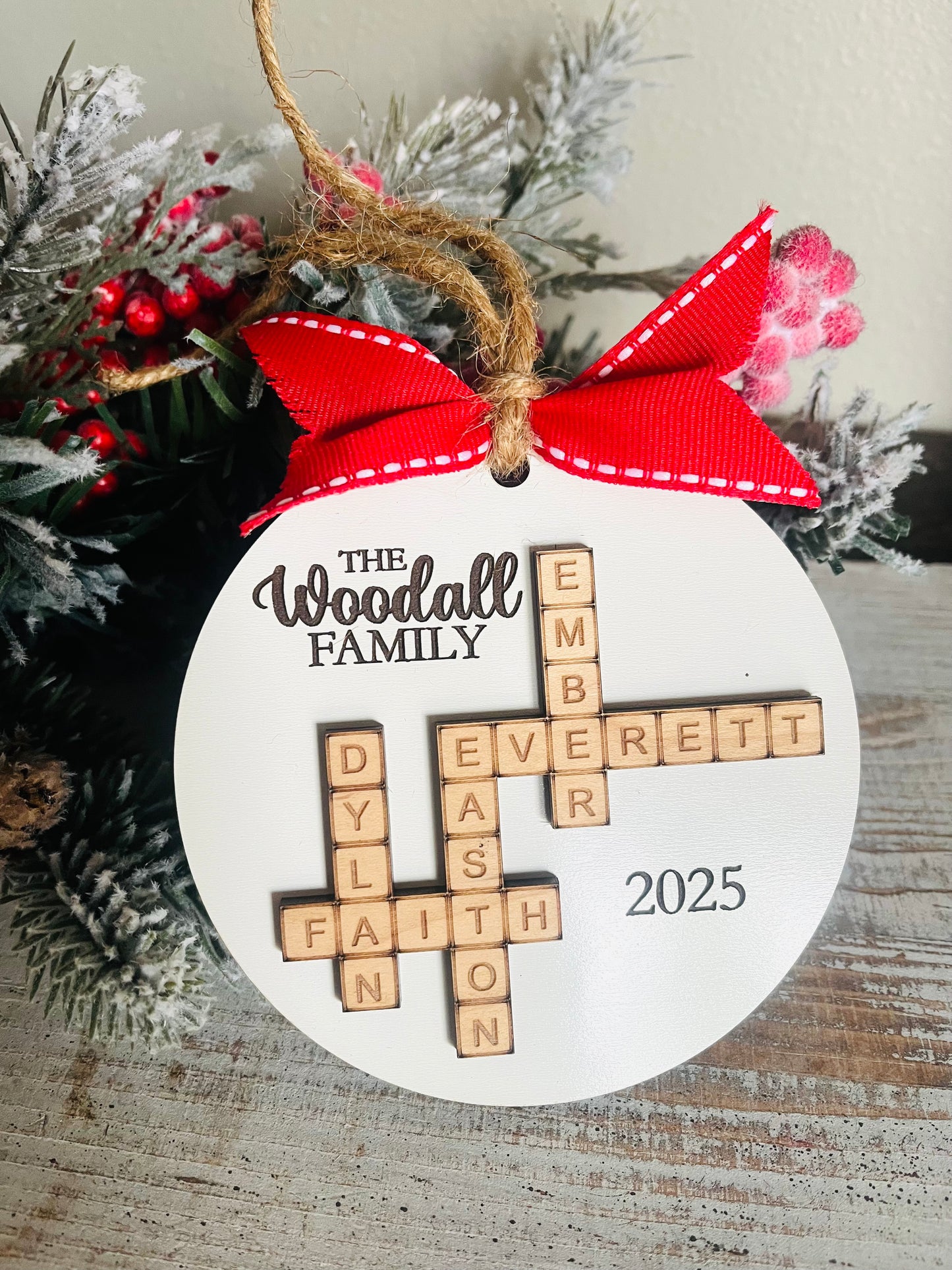 Custom Tile Name Ornament