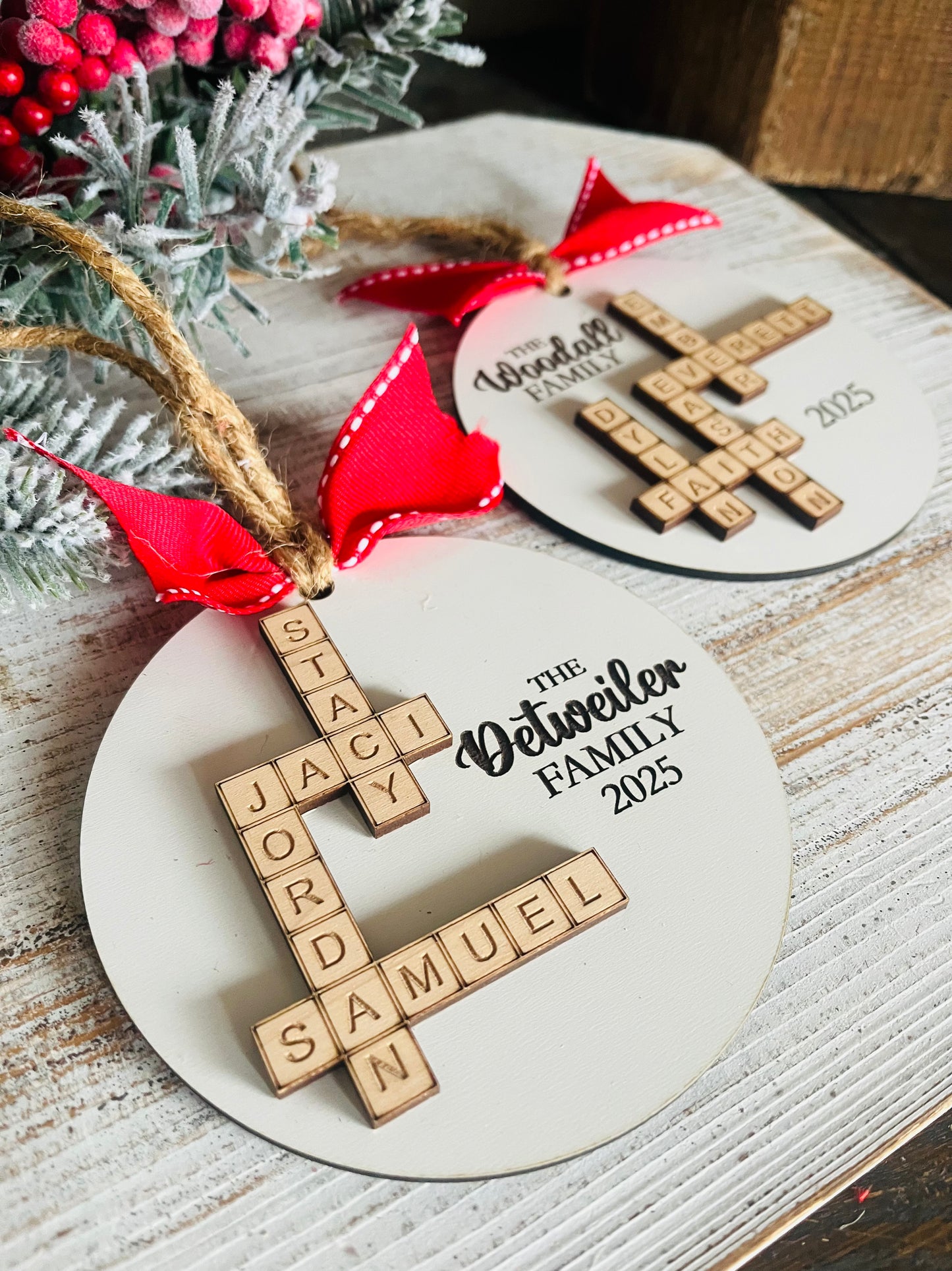 Custom Tile Name Ornament