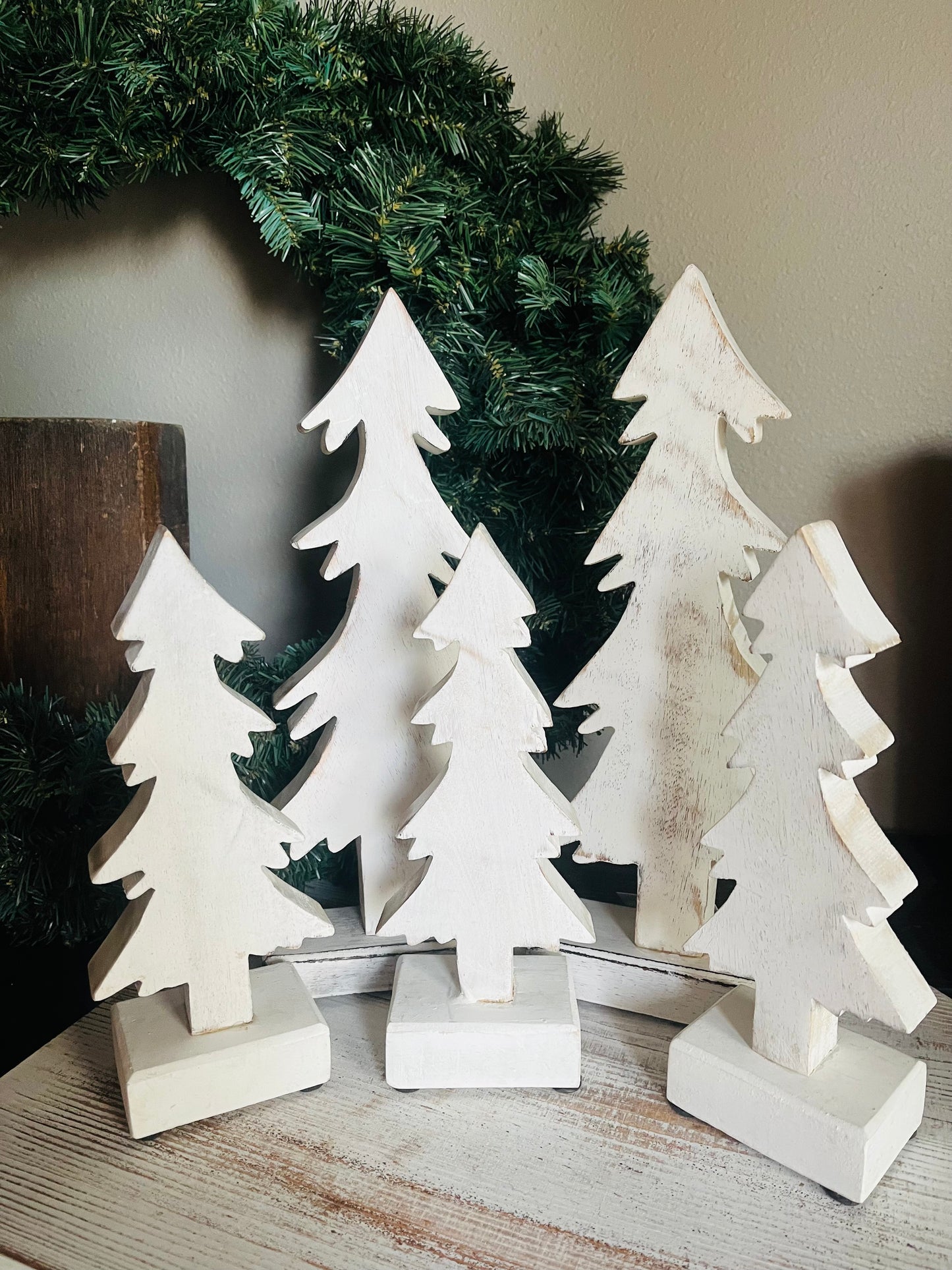 White Distressed Christmas Tree