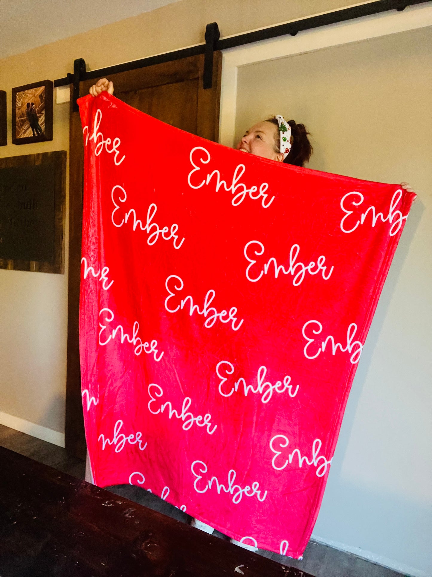 Christmas Name Custom Blanket
