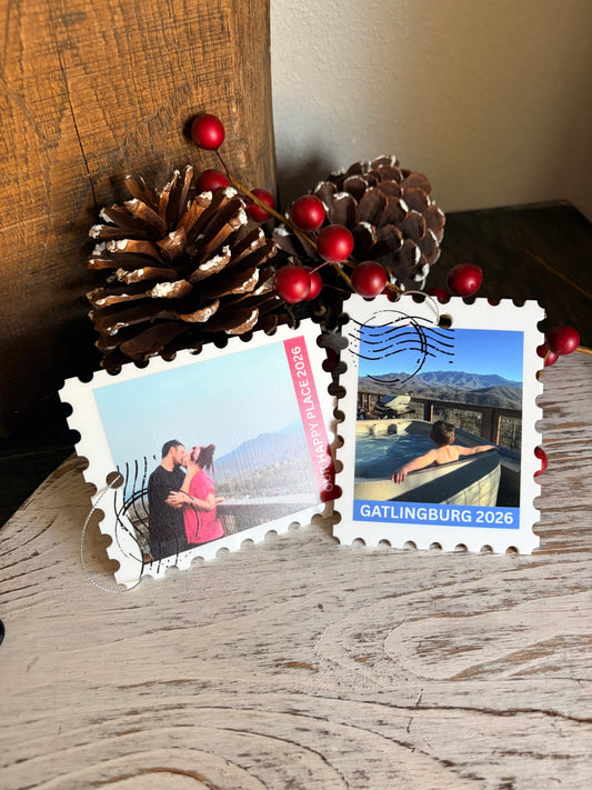 Travel Stamp Ornament