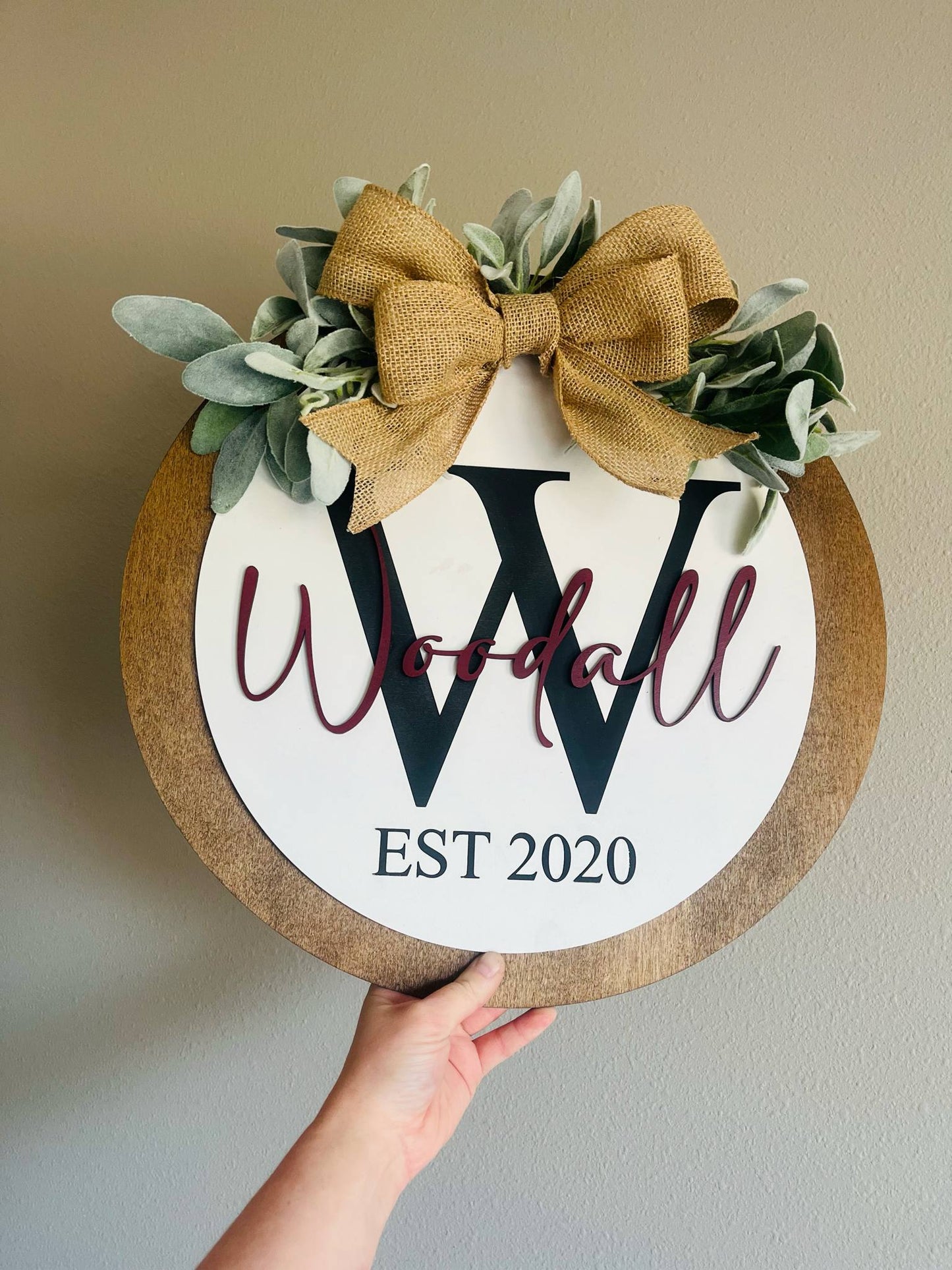 Custom Last Name Doorhanger