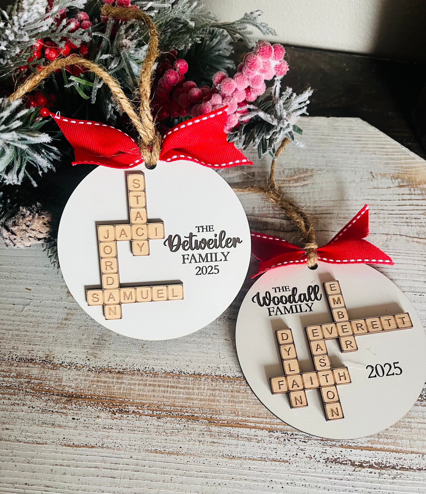 Custom Tile Name Ornament