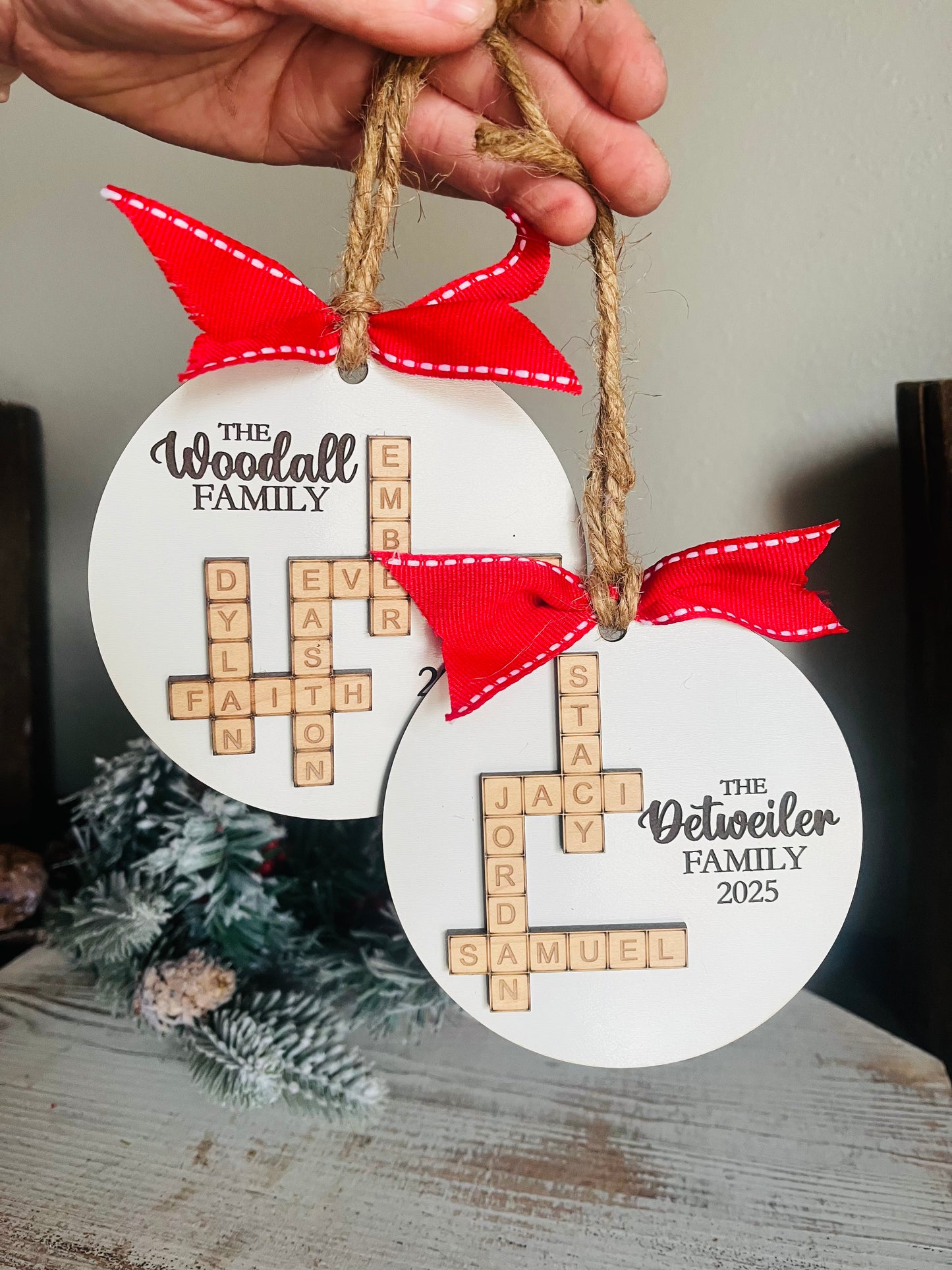 Custom Tile Name Ornament