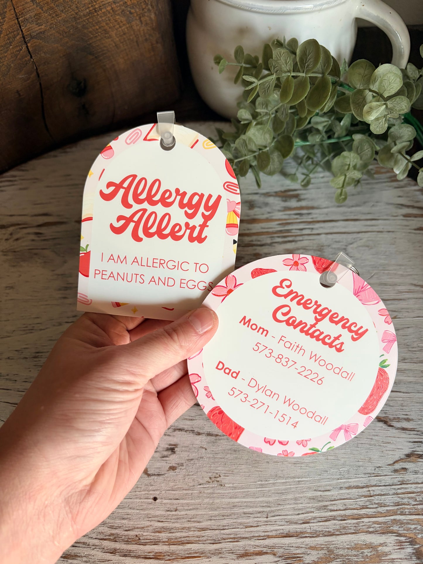 Doublesided Backpack Tags