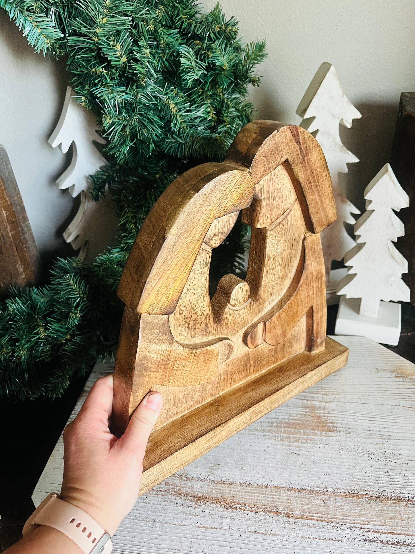 Wooden Mary and Joseph