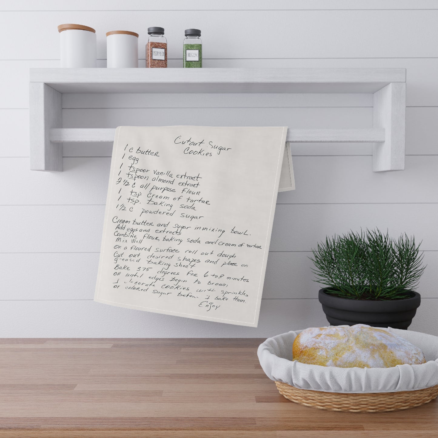 Custom Recipe Dish Towel