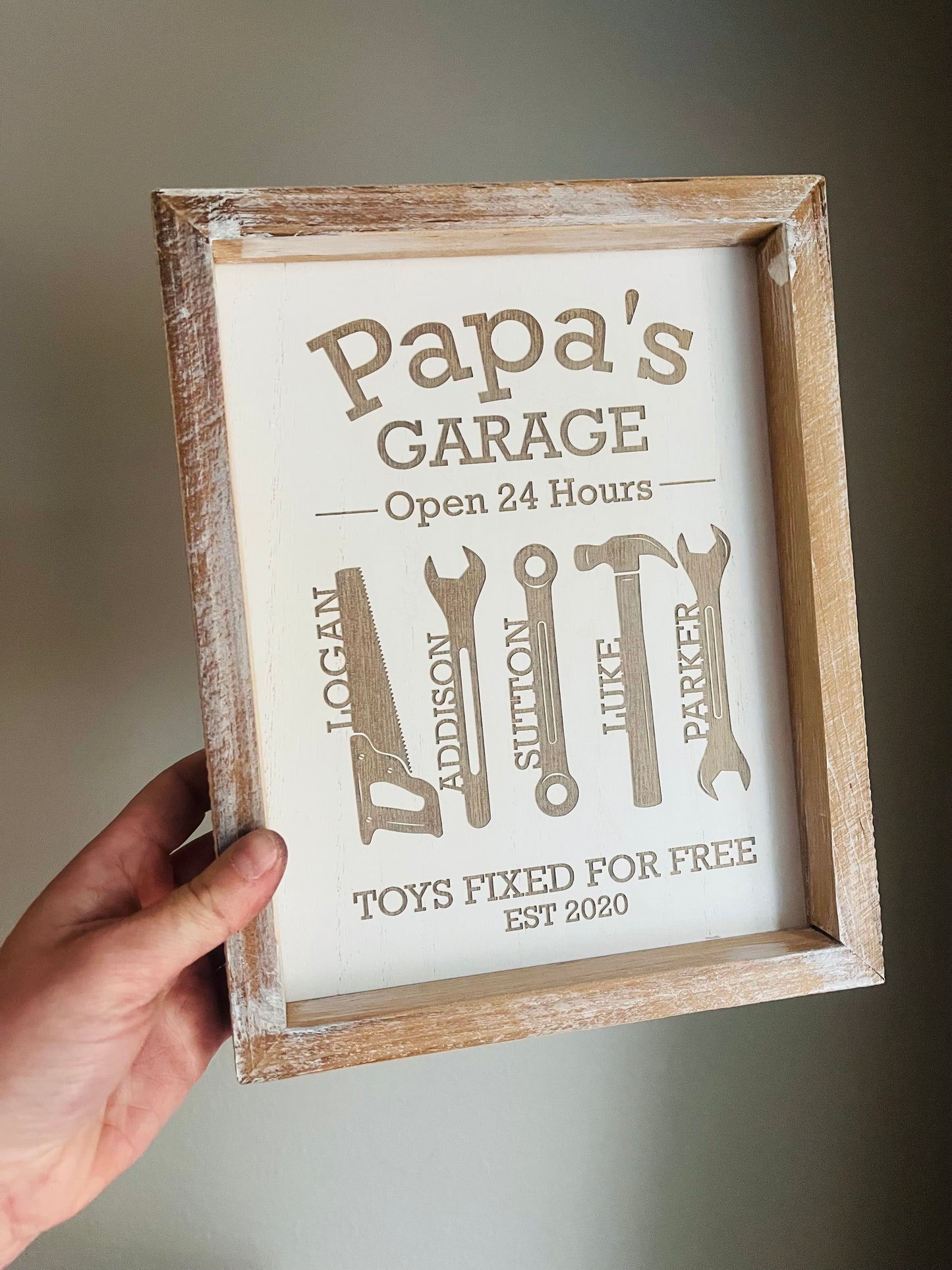 Grandpa's Garage Art Sign
