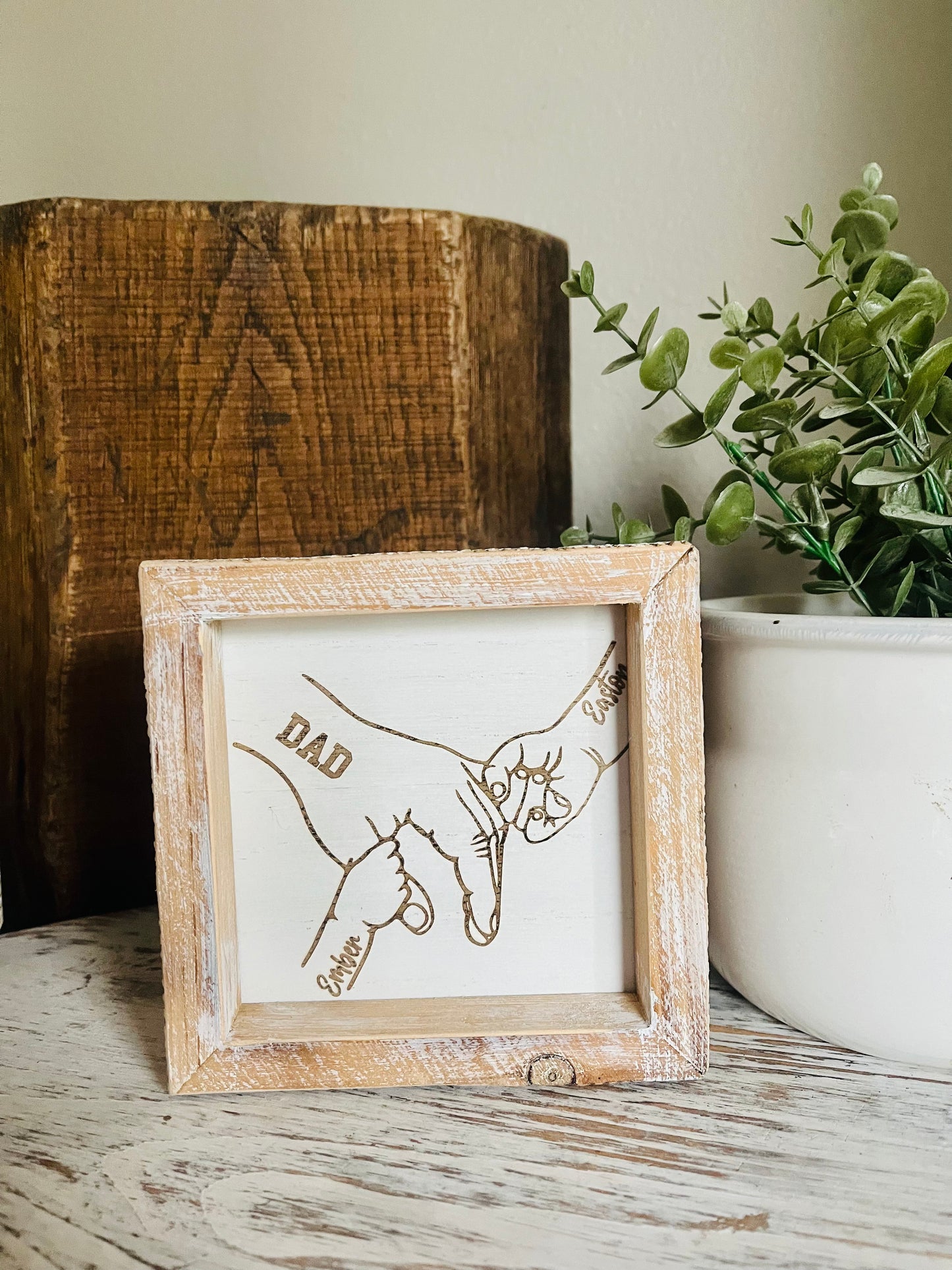 Holding Hands Art Sign