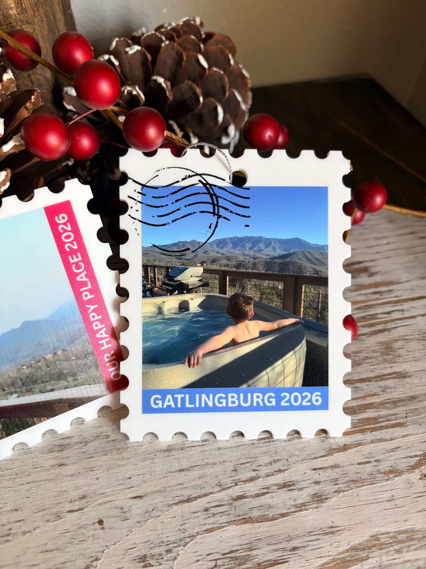 Travel Stamp Ornament