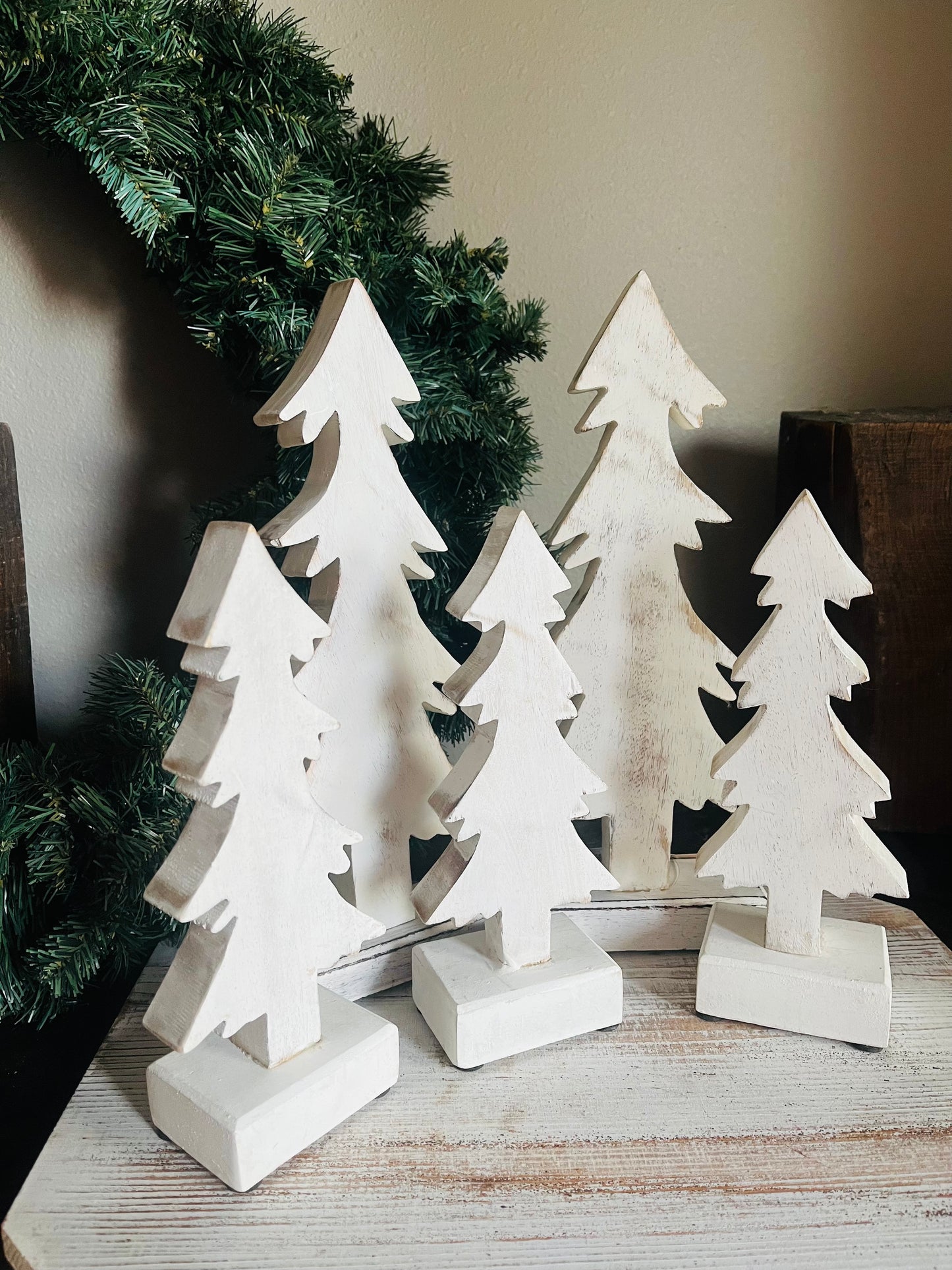 White Distressed Christmas Tree