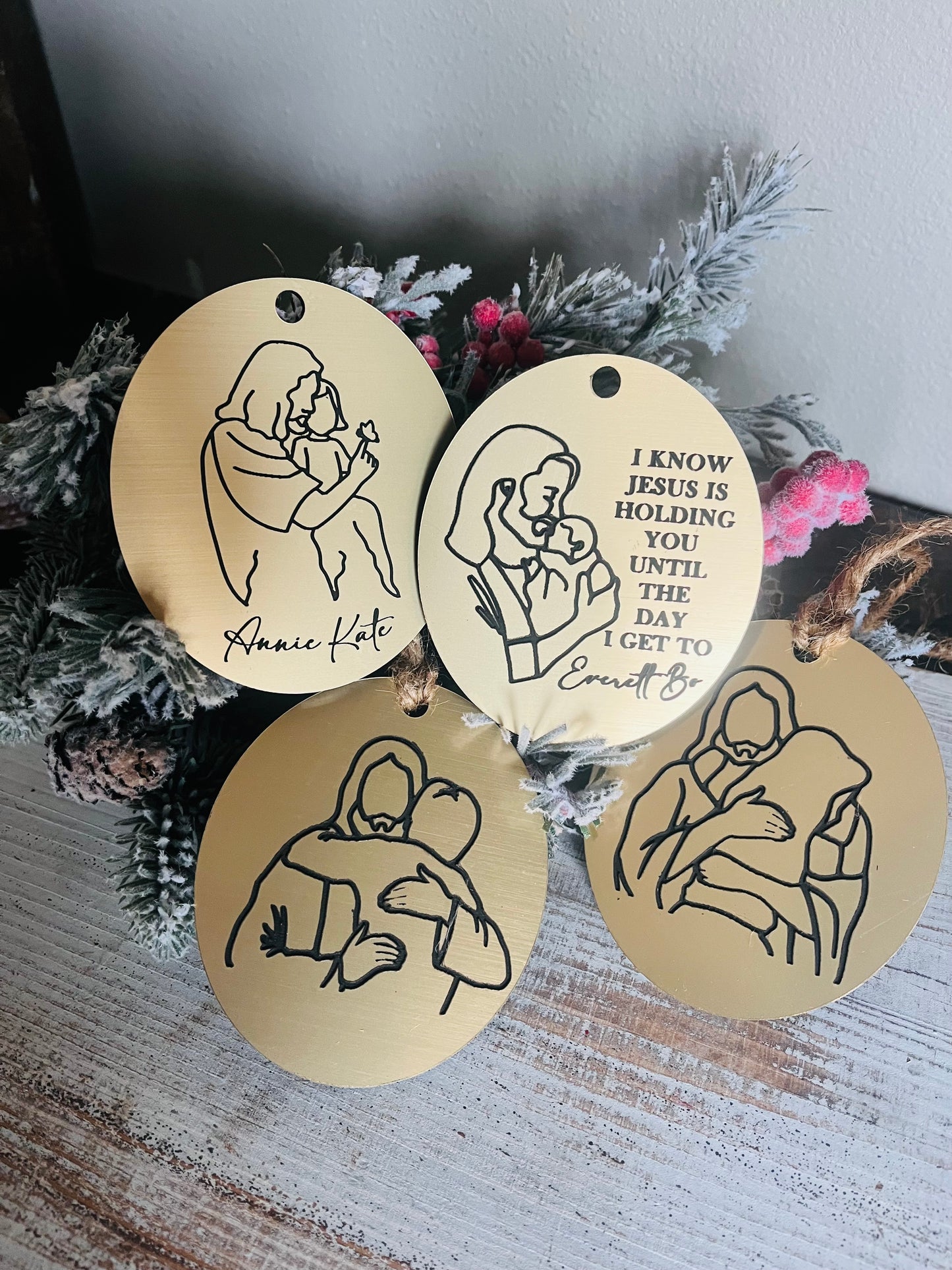 Jesus Is Holding You - Memory Ornament