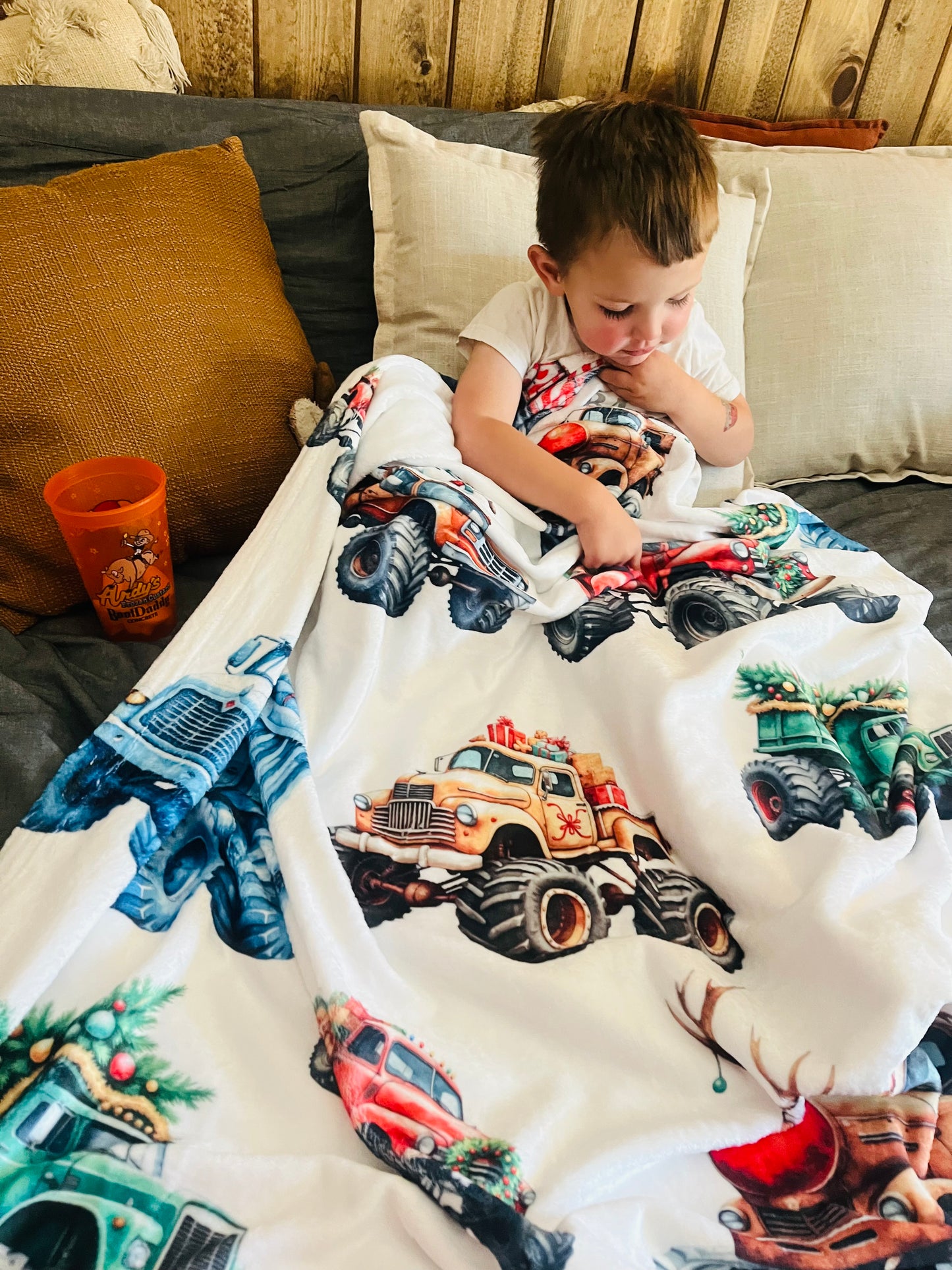 Christmas Big Truck Blanket