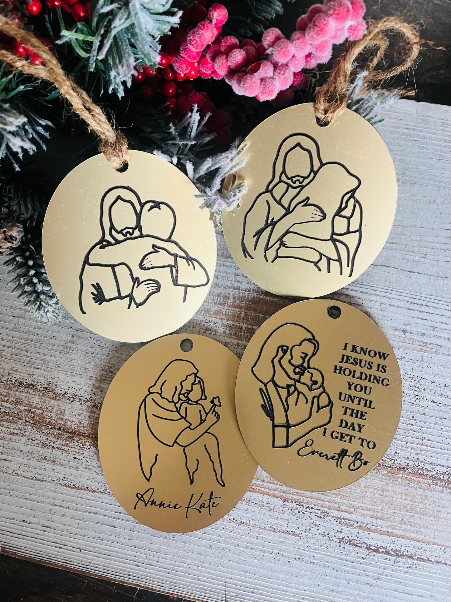 Jesus Is Holding You - Memory Ornament