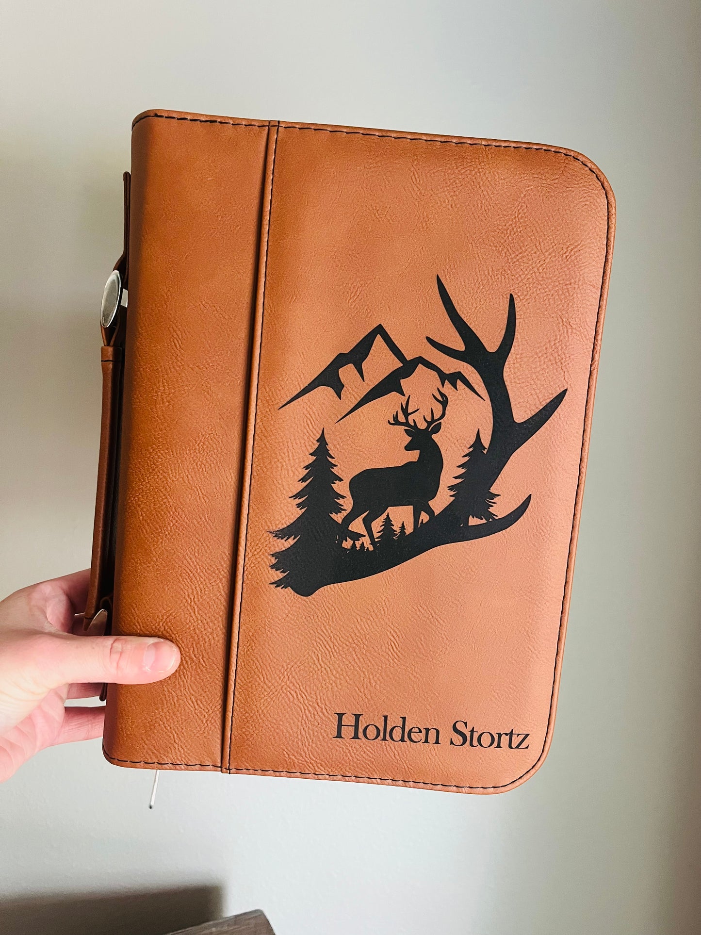 Deer Hunting Scene Bible Cover