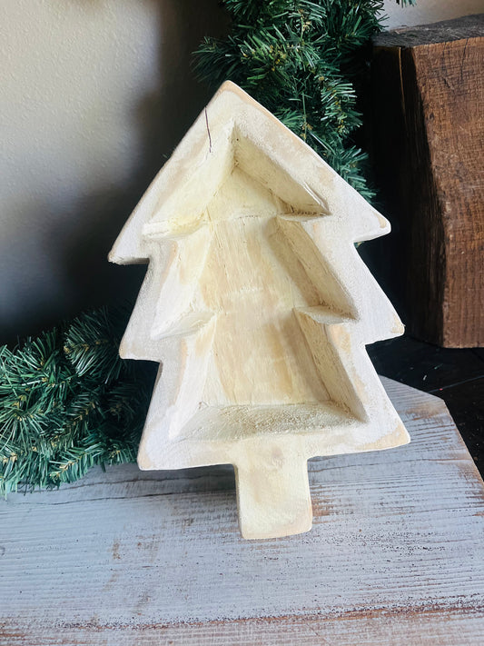 White Christmas Tree Bowl