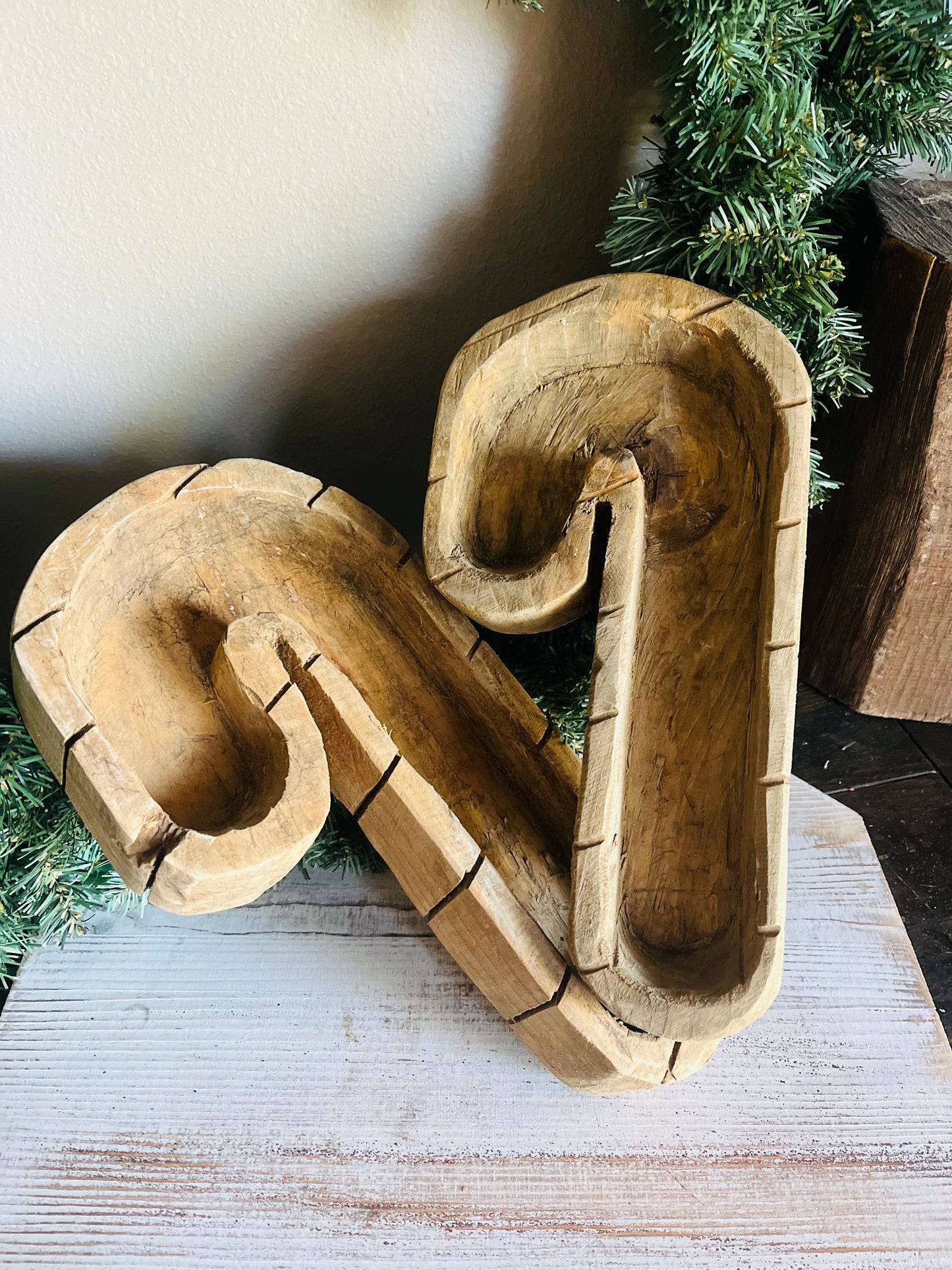 Candy Cane Dough Bowl