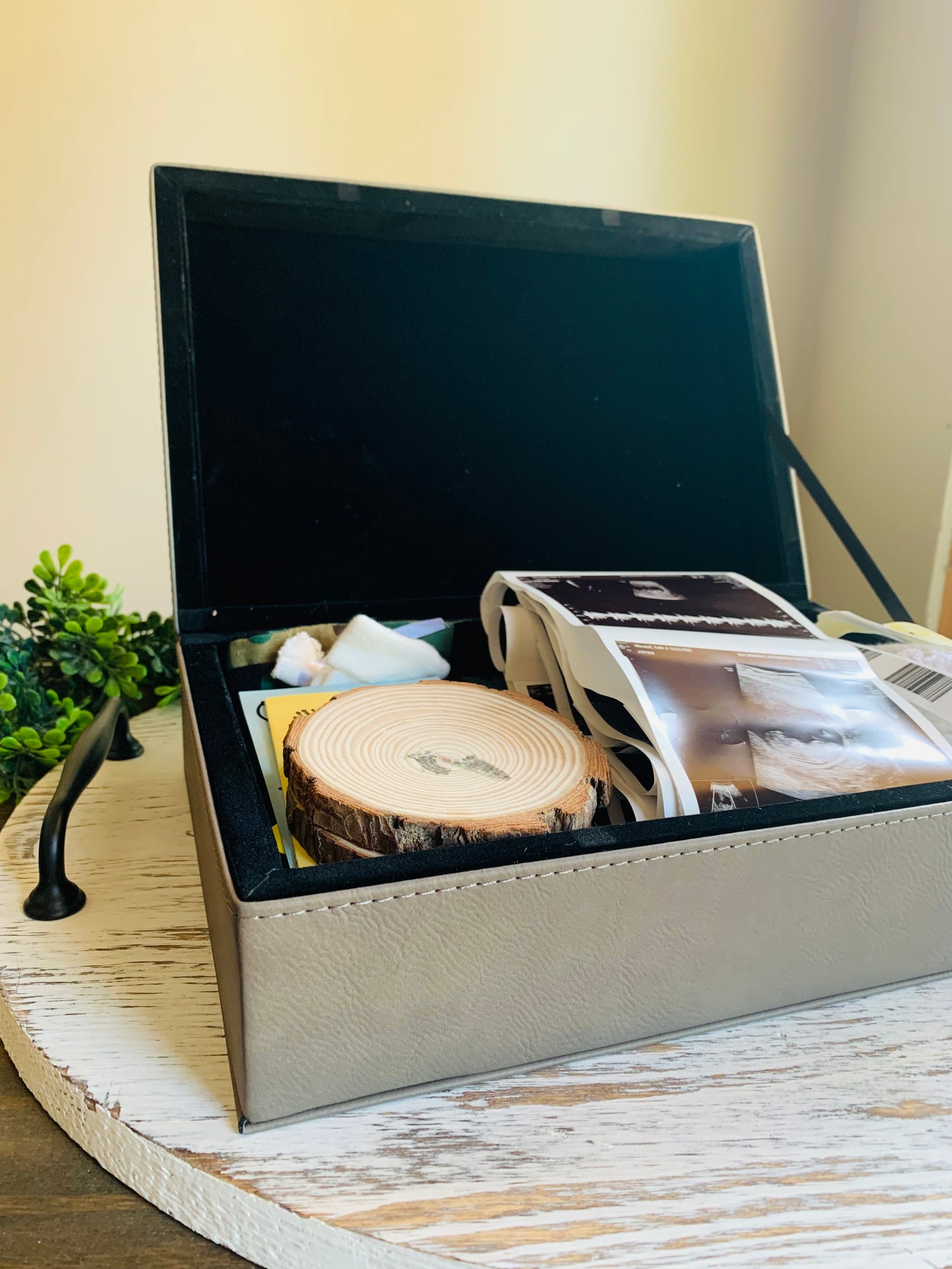 Leather Keepsake Box with Custom Engrave