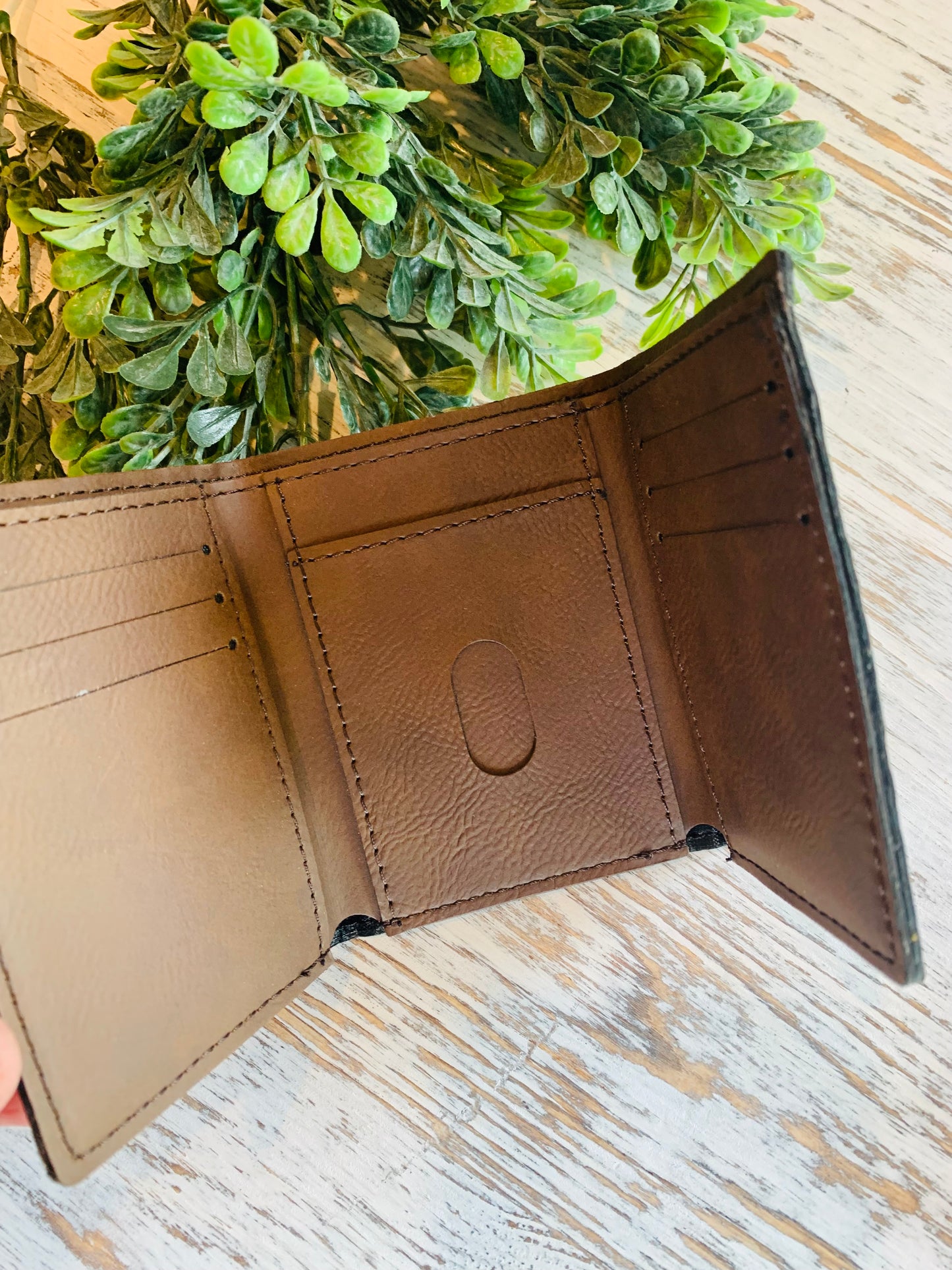 Tri-Fold Wallet with Custom Engrave