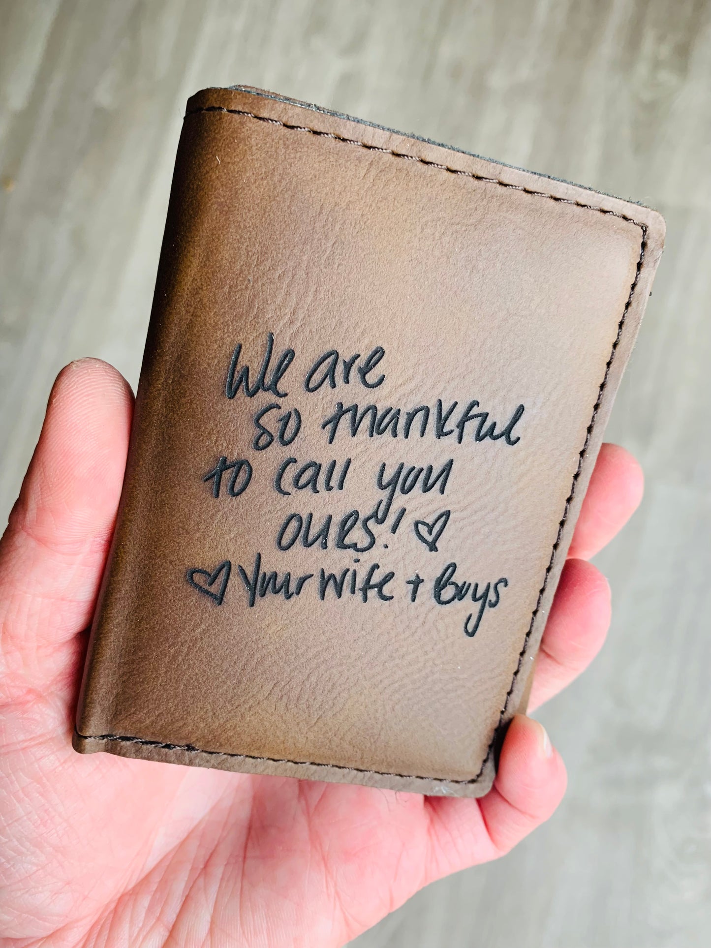 Tri-Fold Wallet with Custom Engrave