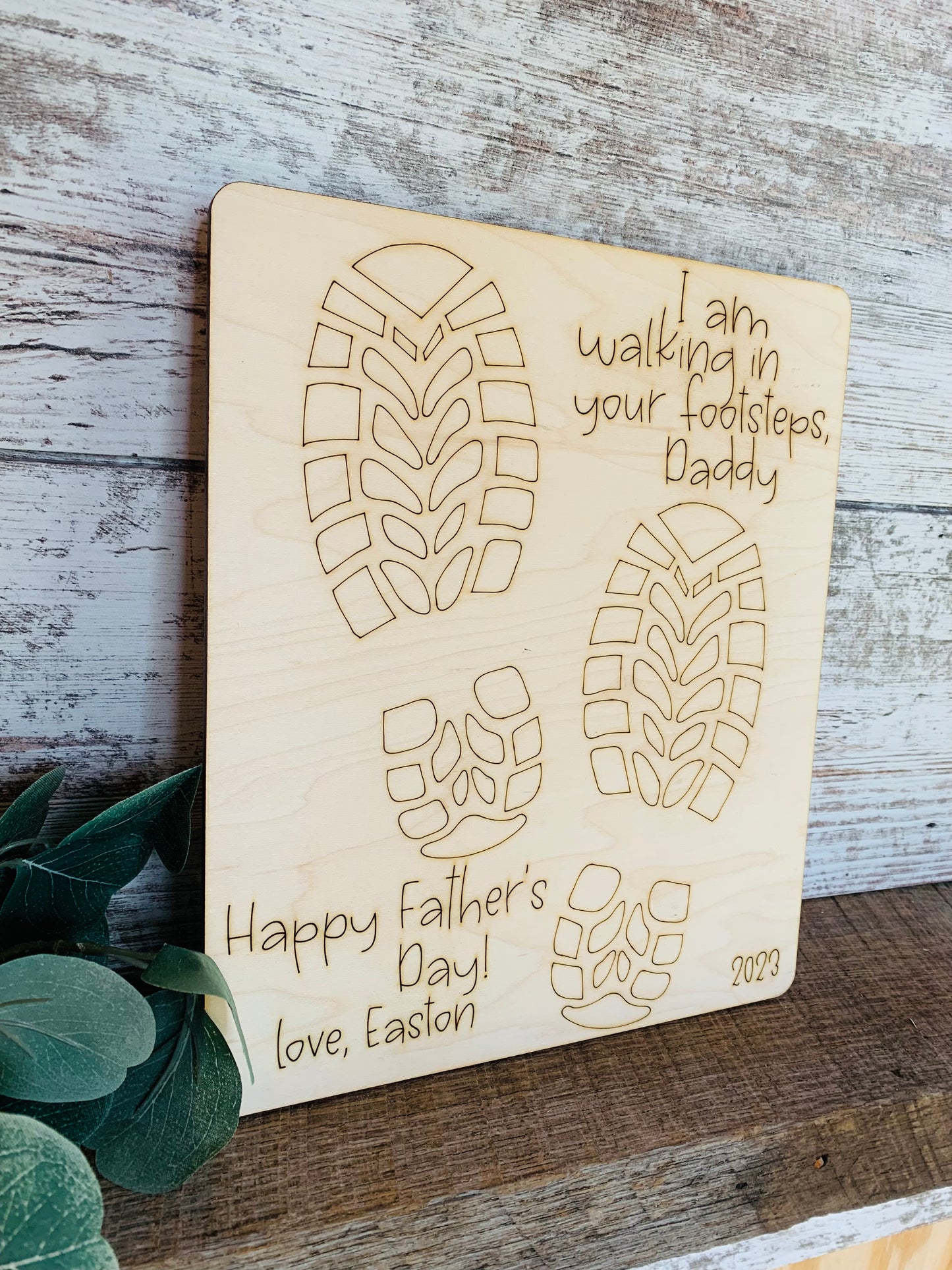 Walking In Your Footsteps - Father's Day Keepsake